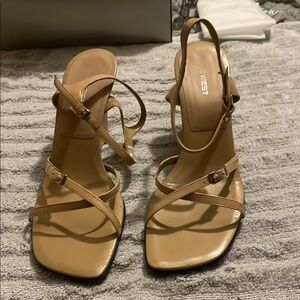 Nine West Beige Strappy Heels